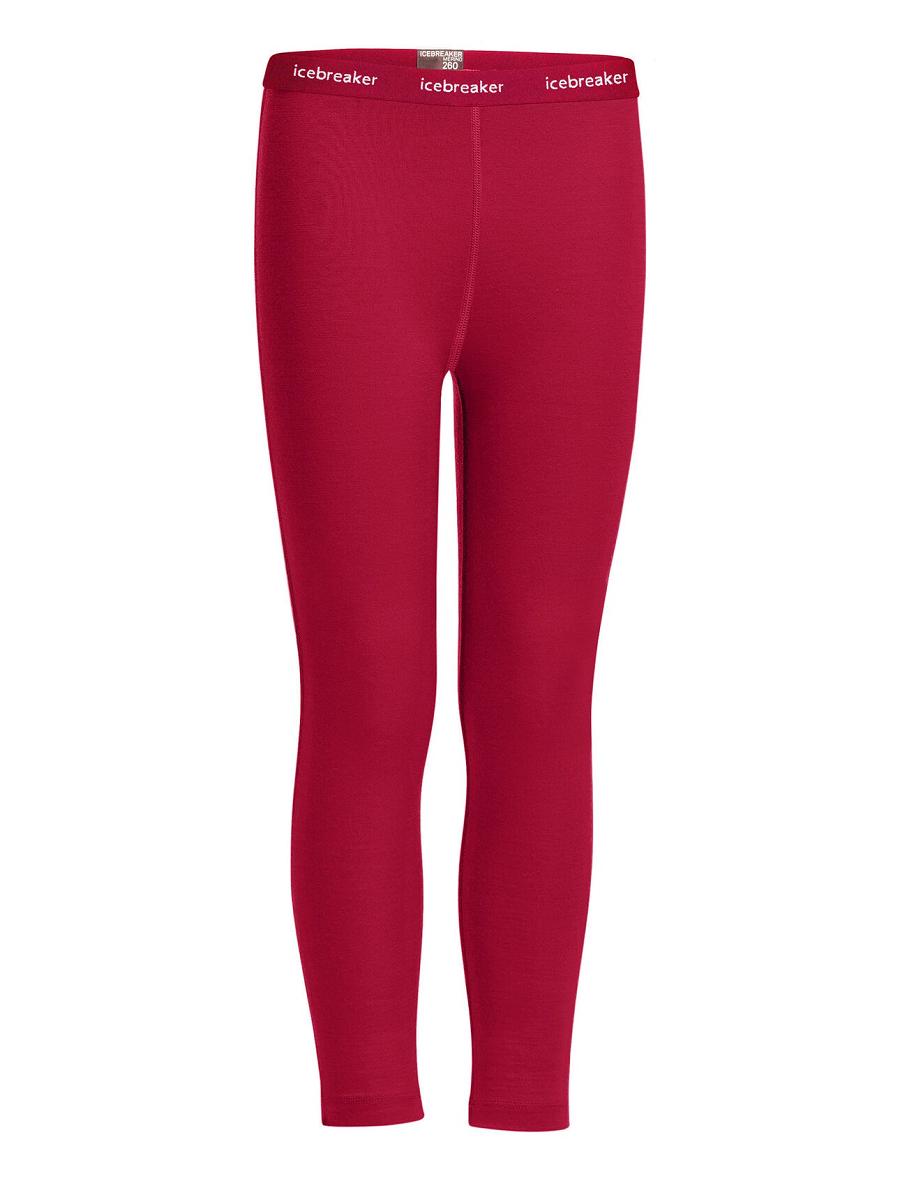 Icebreaker Merino 260 Tech Thermal Lasten Leggingsit Pinkki | FI 1936OKIR